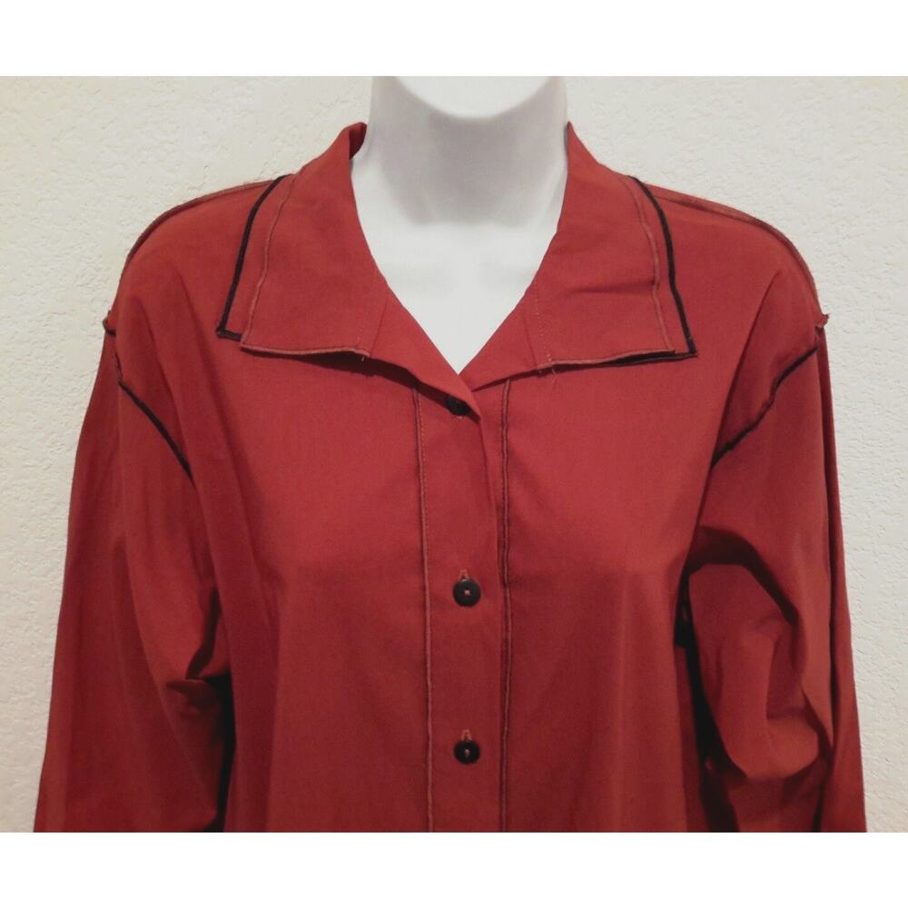 NEW womens XIAO 1503 Monica Jacket RUST red orange Size L Large USA - Picture 3 of 7